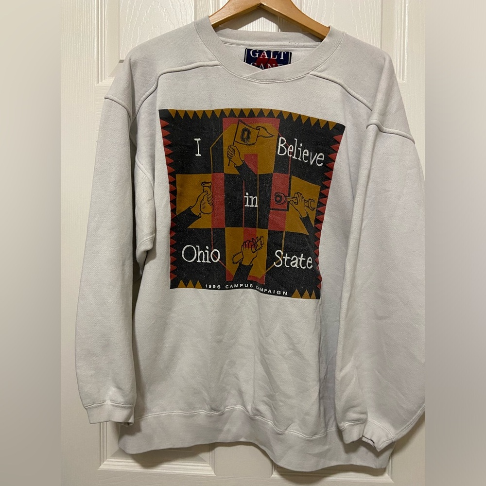 Vintage 1996 Flat Sand Ohio State Campus Heavyweight Sweatshirt L